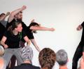 Bild: rgr
Die "Keckos" aus Nürnberg bringen einfallsreiches Impro-Theater ins Jugendheim.