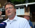 Bild: Martin Schutt/dpa
Der Wahlsieger des Thüringer Kreis Sonneberg, Robert Sesselmann (AfD), in einem Interview.