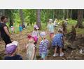 Bild: bl
Dieses Waldstück in der Nähe von Weidenthal ist für die Kindergartenkinder von St. Michael ein begehrter Spielplatz - und ein idealer Lernort. Im Bild rechts wird gerade das Feen-Haus mit Grashalmen dekoriert. Links Kindergarten-Leiterin Katja Baumer.