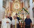 Bild: rgl
Ehrung für einen überaus langjährigen Pilger. Von links: Pfarrer Arnold Pirner, Peter Hentschel, Karl Weiß, Johannes Högler mit dem Pilgerkreuz, Dietmar Wagner.