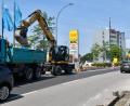 Bild: Petra Hartl
Die Baustelle in der Regensburger Straße/B85 in Amberg betrifft viele Autofahrer, die durch Amberg fahren wollen.