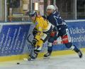 Archivbild: Gebert
Treffen die Bayreuth Tigers (links Moritz Raab, Szene aus einem Testspiel) in der kommenden Saison auf die Blue Devils Weiden (im Bild Luca Gläser)? Den Oberfranken droht nach der Lizenz-Verweigerung in der DEL2 der Abstieg am Grünen Tisch in die Oberliga.