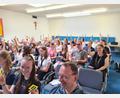 Bild: Girls&#039; Day Akademie/exb
Schülerinnen lernten bei der "Girls' Day Akademie" technische Berufe kennen - und forderten auch die Gäste bei einem Quiz heraus, ihr Wissen dazu zu präsentieren.