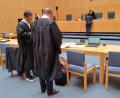 Archivbild: scm
Die beiden Verteidiger Marc Steinsdörfer (links) und Dominic Kriegel beraten sich in der Pause.