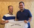 Bild: HSG Weiden
Philipp Kaufmann (rechts) ist neuer Trainer der BOL-Herren der HSG Weiden. Vorgänger Jannis Prelle (links) freut sich über die Nachfolgelösung.