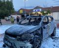 Bild: Polizeiinspektion Marktredwitz
Der Ford brannte auf dem Parkplatz in Marktredwitz komplett aus.