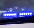 Symbolbild: Lino Mirgeler/dpa
Ein Blaulicht leuchtet unter der Frontscheibe eines Einsatzfahrzeugs der Polizei. Bei Kaltenbrunn hatte ein Autofahrer am Sonntagmorgen Glück, dass bei seinem Unfall nicht Schlimmeres passierte.