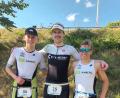 Bild: sil
Samuel Keck, Noah Treptow und Luca Bukenberger (von links) freuten sich über gute Plätze.