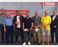 Bild: Petra Michael-Dornbach
Bei der Ehrung (von links): Geschäftsführer Martin Meier, Firmengründer Josef Meier, Günther Wildfeuer, Bernd Übler, Ludwig Butz, Albert Meier und Prokurist Franz-Josef Rauch