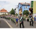 Bild: kro
Grün war die dominierende Farbe beim großen Festzug zum 60-jährigen Bestehen des Schützenvereins „Linda“ Mähring.