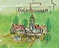 Repro: Josef Schmaußer
Die älteste bekannte Ansicht von Hohenkemnath (1550-1600). Der typische Zwiebelturm wurde dem Gotteshaus erst 1751 aufgesetzt.
Quelle: StAA Plansammlung Nr. 1967.