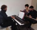Bild: amö
Klavierkonzert "Serenade": Vuk Bozilovic und Dusan Grozdanivic spielen an zwei E-Pianos.
