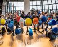 Bild: Peter Kneffel/dpa
"Gierige" Journalisten warten auf die Teilnehmer einer Pressekonferenz im Bayerischen Gesundheitsministerium.