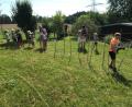 Bild: fla
Wer ist der Schnellste beim Pferdeslalom?