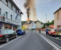 Bild: Schemm/fph
Hunderte Meter an Schläuchen waren nötig, um Wasser von der Röslau zum Brandort zu leiten.
