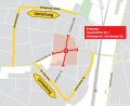 Grafik: Quelle: Stadt Weiden, Grafik: Marco Meier, Oberpfalz-Medien
So wird der Verkehr umgeleitet, wenn Frauenrichter Straße und Zubringer blockiert sind.