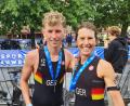 Bild: Gabi Keck/exb
Samuel und seine Mutter Gabi Keck starteten bei der Multisport-EM in Belgien.