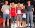 Bild: Kreutzer/exb
Einige Weidener Teilnehmer (von links) beim Fränkischen-Schweiz-Marathon in Ebermannstadt: Korbinian Völkl, Peter Fischer, Georg Koller, Theresia Meier und Albert Hölzl