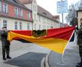 Archivbild: Stephan Huber
Das Ende der Amberger Garnisonsgeschichte: 2018 gab es den letzten Flaggenapell in der Leopoldkaserne, die danach entgültig geschlossen wurde.