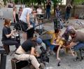 Bild: Norbert Grüner/Set- und Standbildfotograf Stonewood Film e. V.
Im Juli waren die Dreharbeiten zu Christina Baumers ersten Kinofilm "Hundslinger Hochzeit". Hauptsächlich wurde in Friedenfels gefilmt.