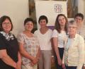 Bild: Elke Burger/exb
Stellvertretende Diözesanvorsitzende Rita Kleierl und Bildungsreferentin Rebecca Wach (Dritte und Vierte von links) waren Gäste bei der Bezirkskonferenz.