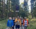 Bild: Katharina Laurer/exb
Die Gruppe der Fußwallfahrer auf ihrem Weg zur Basilika nach Gößweinstein.