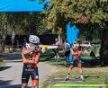 Bild: mr
Die Crossroller-.Biathleten beim Stehendschießen im Schätzlerbad.