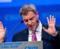 Bild: Peter Kneffel
Markus Söder, CSU-Parteivorsitzender und bayerischer Ministerpräsident, spricht auf dem Parteitag der CSU.