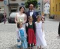 Bild: jzk
Das glückliche Ehepaar nach der Trauung in der Kemnather Stadtpfarrkirche.