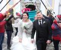 Bild: kro
Freudestrahlend verlassen Johanna und Matthias Neumann die Basilika.