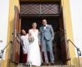 Bild: bey
Felix und Laura Windschügl haben in der Kreuzbergkirche geheiratet.