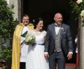 Bild: André Kasseckert/exb
Direkt nach der standesamtlichen Trauung in Mitterteich haben Pamela Doro und Robert Hoyer in der Kappl bei Münchenreuth kirchlich geheiratet. Die Messe zelebrierte Kaplan Daniel Schmid.