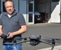 Bild: Stephan Huber
Check von Photovoltaikanlagen mit Hilfe einer Drohne bei den Amberger Stadtwerken .