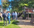 Bild: Fritsch/exb
Viele Gäste kamen zur Spielplatzeinweihung in Wildenau.