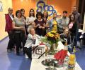 Bild: kki
Einen Sektempfang mit einem kleinen Buffet hatte die Damen-Aerobic-Gruppe für die scheidende Abteilungsleiterin Angela Zimmerer (Fünfte von links) für ihre 42 Jahre "Dienstjahre" vorbereitet.