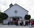 Bild: rgr
Auf dem Kirchplatz kamen die Gläubigen nach dem Gottesdienst ins Gespräch.