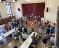 Bild: Markus Scharnagl/exb
Teil des Familienfrühstücks in der Stadthalle Waldsassen war auch eine kleine Andacht.