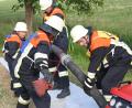 Bild: edo
Die Feuerwehrleute zeigen ihr Können bei den Leistungsprüfungen. Auch die Ü40.