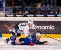 Archivbild: Werner Moller
Am vergangenen Sonntag mussten die Blue Devils (Daniel Bruch, oben) kämpferisch alles geben, um bei den Heilbronner Falken (Thomas Supis, unten) mit 4:1 zu gewinnen. Die nächsten Aufgaben für die Weidener sind am Freitag in Deggendorf und am Sonntag zu Hause gegen Passau.