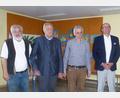 Bild: mad
Altlandrat Hans Schuierer (Zweiter von links) und Bernhard Nowak (Dritter von links) erzählen aus der WAA-Zeit. Links im Bild Moderator Alfred Wolfsteiner, rechts Bürgermeister Maximilian Beer.