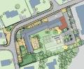 Grafik: Jakob Graf/Marina Gube/Quelle: Kuchenreuther Architekten und Stadtplaner
Eine Skizze des Freigeländes rund um das Ärztehaus in Neusorg.