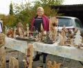Bild: Christian Koch/exb
„Saisonal und selbst gebastelt": Herbstliche Deko-Stücke von einer Ausstellerin aus Haunritz.