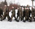Archivbild: Matthias Balk/dpa
Abmarsch nach Litauen: Das Panzergrenadierbataillon 122 – hier bei einem Appell in der Vergangenheit – wird dauerhaft an die Nato-Ostflanke verlegt, als Teil der neuen Litauen-Brigade der Bundeswehr.