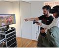 Bild: Egerland-Museum/exb
Landschaftskrippe im digitalen Zeitalter: Besucher konnten sich mit einer VR-Brille auf dem Kopf auf virtuelle Tour durch eine Marktredwitzer Landschaftskrippe begeben.