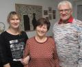 Bild: kek
Zum 80. Geburtstag von Monika Gsell (Mitte) gratulierten unter anderem Tochter Birgit und Dritter Bürgermeister Norbert Gradl.