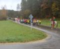 Bild: aun
Über die Staatsstraße 2240 marschiert der Faschingszug in Utzenhofen ein.