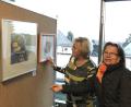 Bild: Malkreis Mitterteich/exb
Die Mitglieder des Malkreises Mitterteich haben im Museumscafé ihre Ausstellung aufgebaut.