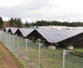 Bild: Portner
Die neue Freiflächen-PV-Anlage für den Eigenbedarf des DLB-Draht- und Litzenwerks (Hintergrund) am Sandradl in Oberviechtach ist aufgestellt. Der Stadtrat will auch weiteren Betrieben diese Möglichkeit offen halten und nicht durch einen Grundsatzbeschluss verbauen.