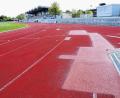 Archivbild: Stephan Huber
Die Tartanbahn im Amberger FC-Stadion. Ob es nun Geld für die Sanierung gibt, ist nach dem Urteil des Verfassungsgerichts nun offen.