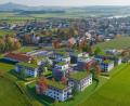 Grafik: MZ Immobilien GmbH &amp; Co.KG/exb
Diese Visualisierung der Wohnkomplexe zeigt, dass alle Gebäude einmal begrünte Dächer erhalten sollen.